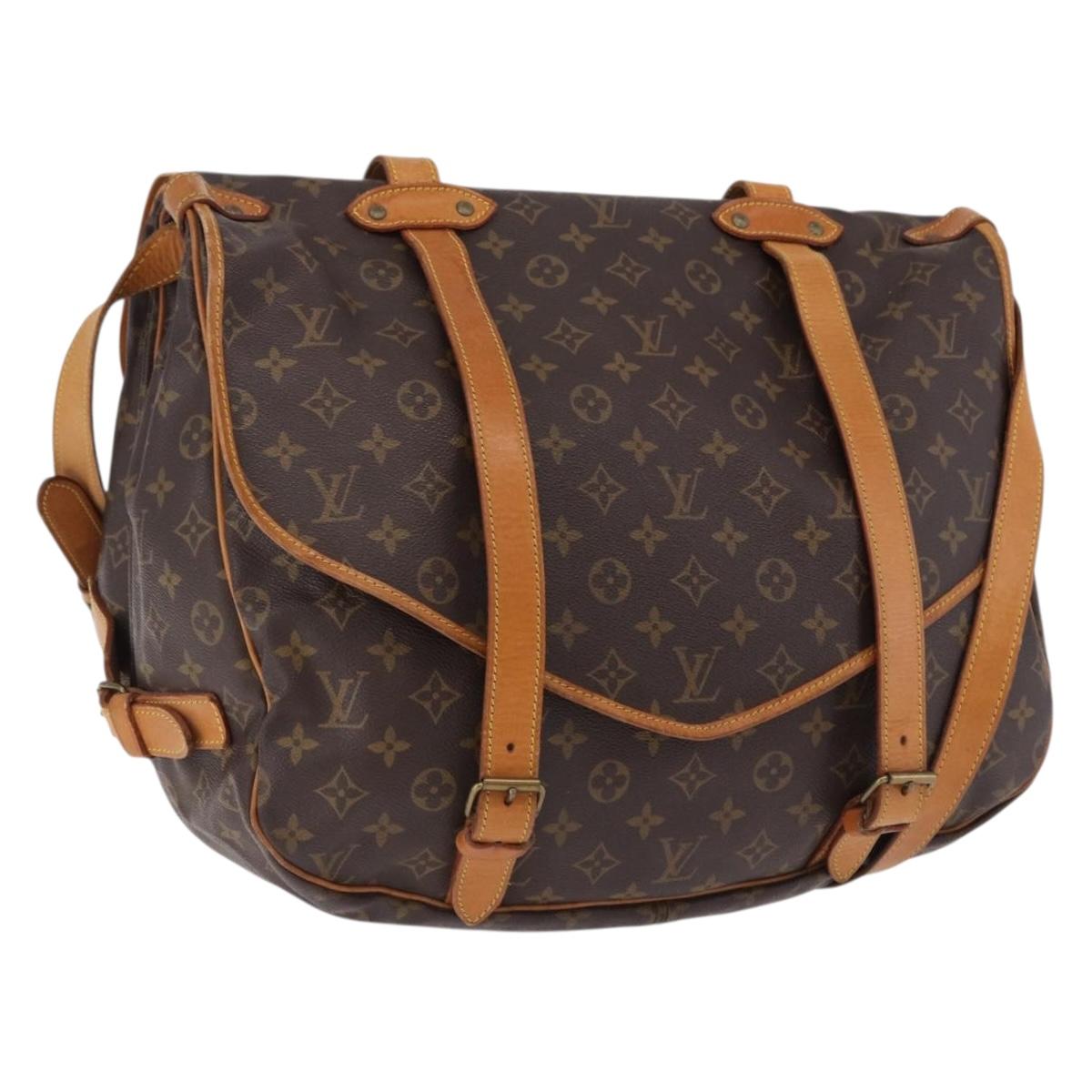 LOUIS VUITTON Monogram Saumur 43 Shoulder Bag M42252 LV Auth 189607