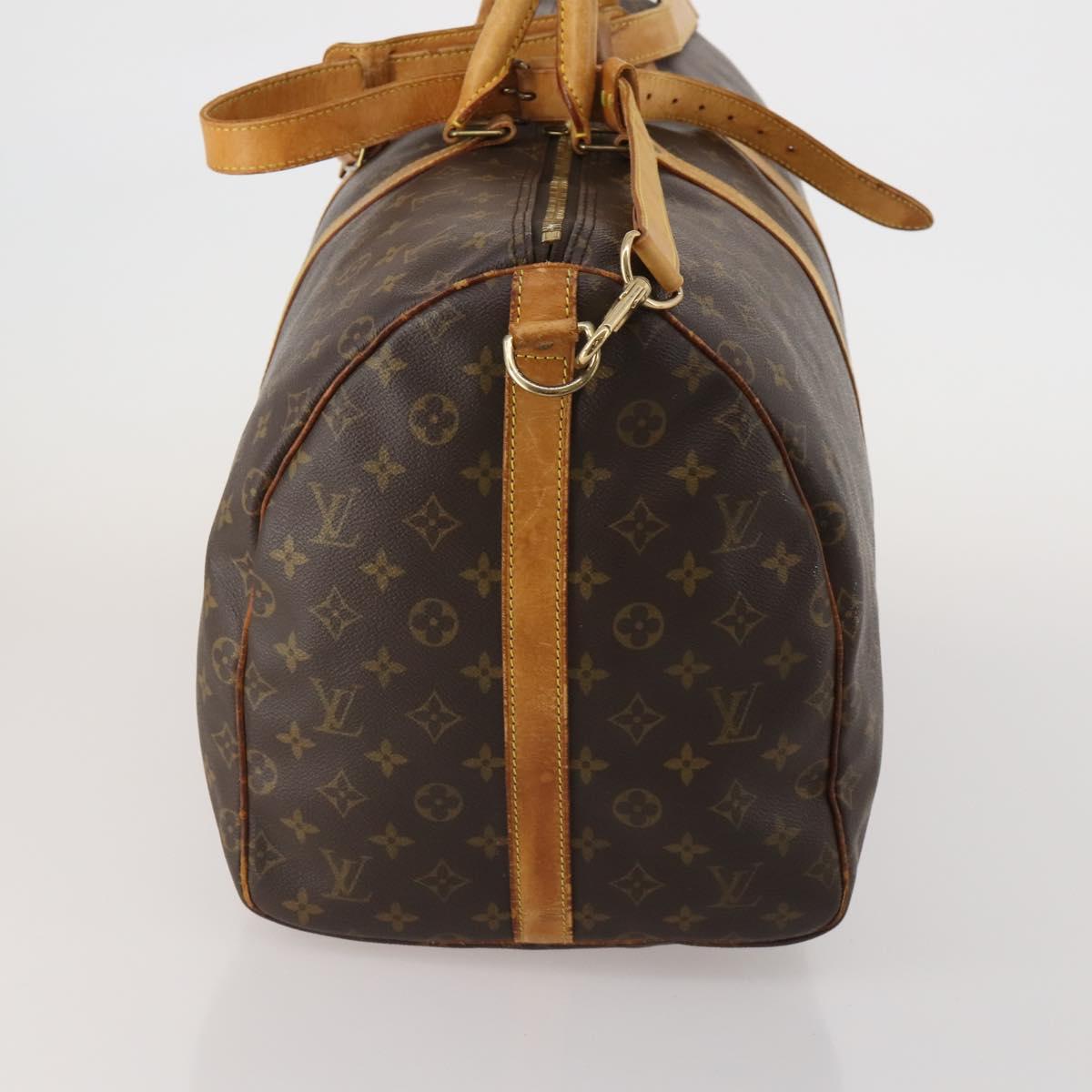 LOUIS VUITTON Monogram Keepall Bandouliere 55 Boston Bag M41414 LV Auth 189613