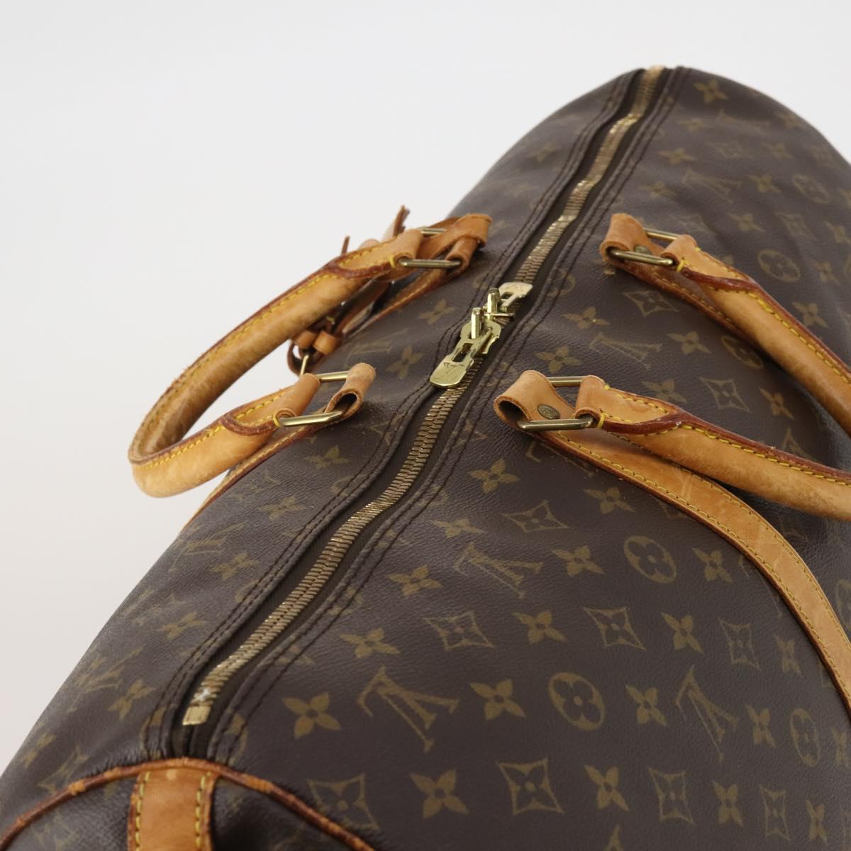 LOUIS VUITTON Monogram Keepall Bandouliere 55 Boston Bag M41414 LV Auth 189613