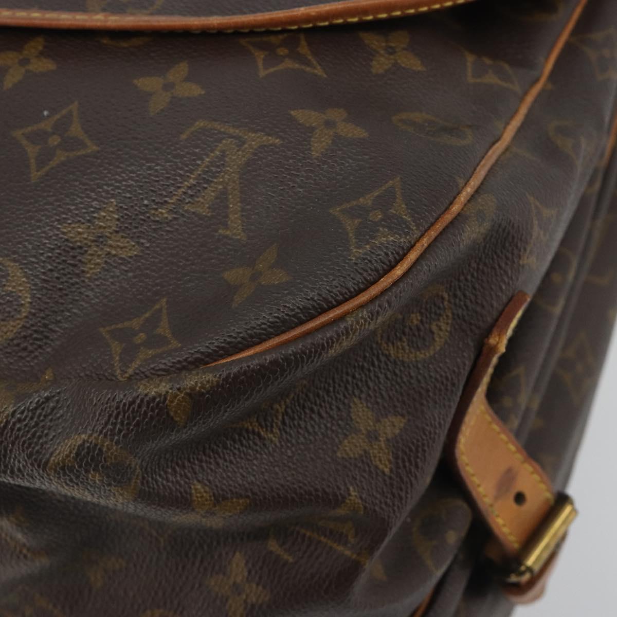 LOUIS VUITTON Monogram Saumur 35 Shoulder Bag M42254 LV Auth 189628