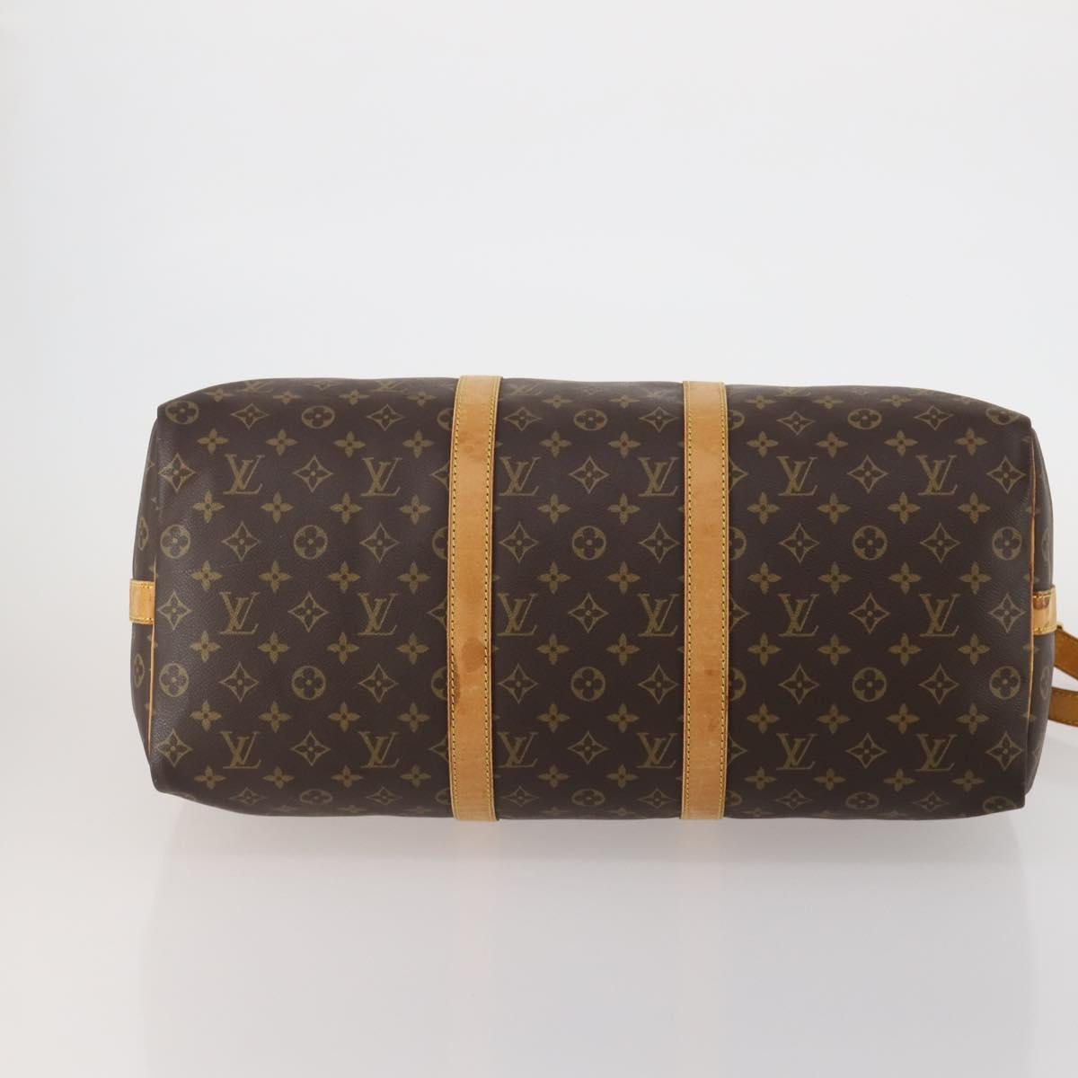 LOUIS VUITTON Monogram Keepall Bandouliere 50 Boston Bag M41416 LV Auth 189632