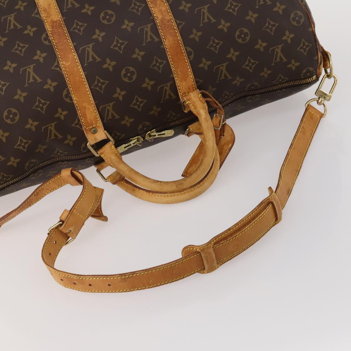 LOUIS VUITTON Monogram Keepall Bandouliere 50 Boston Bag M41416 LV Auth 189632