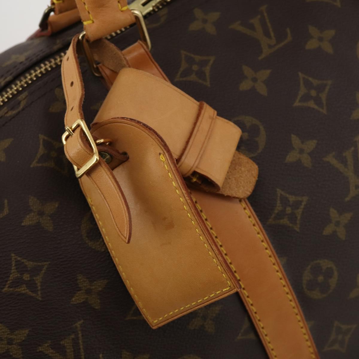 LOUIS VUITTON Monogram Keepall 55 Boston Bag M41424 LV Auth 189633