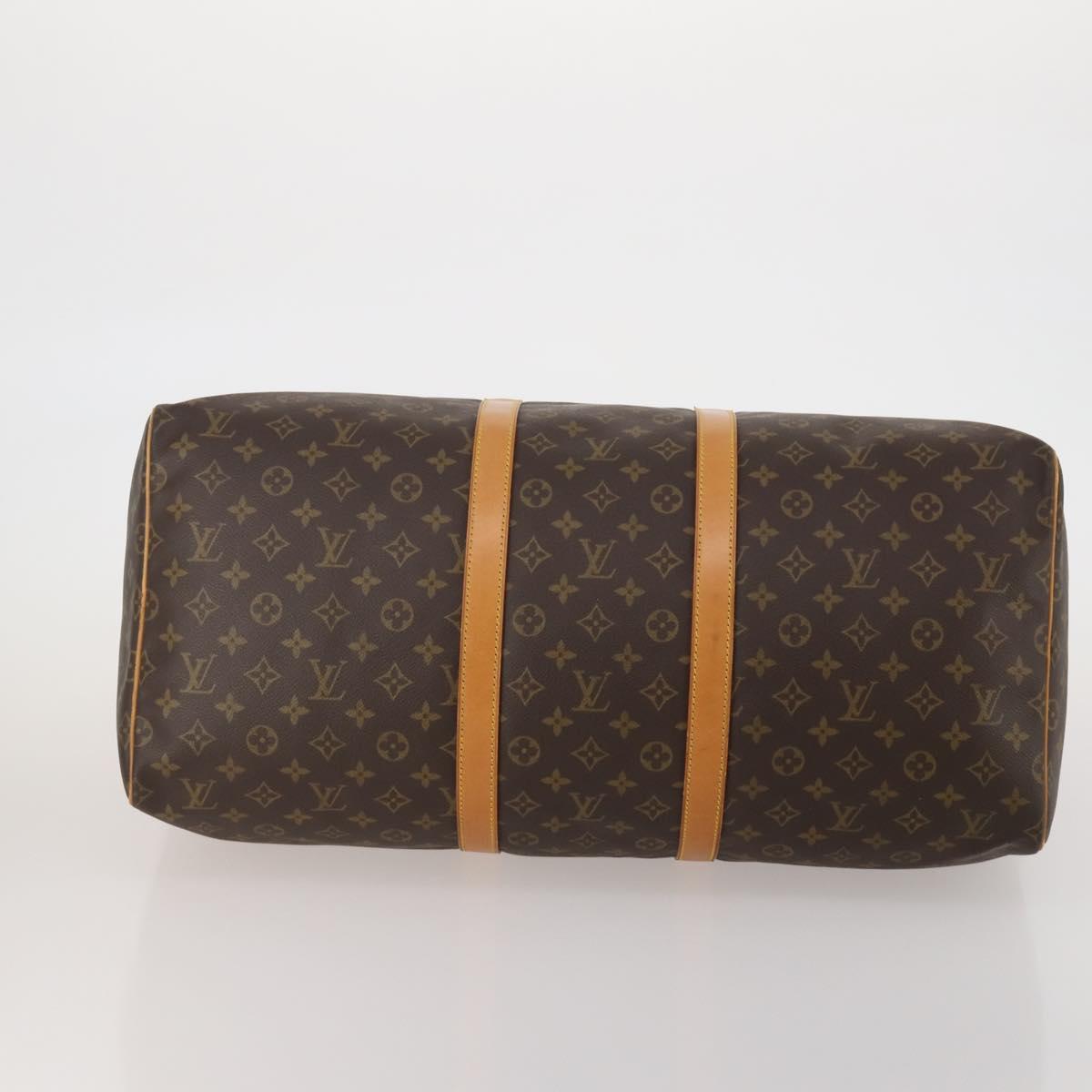 LOUIS VUITTON Monogram Keepall 55 Boston Bag M41424 LV Auth 189633