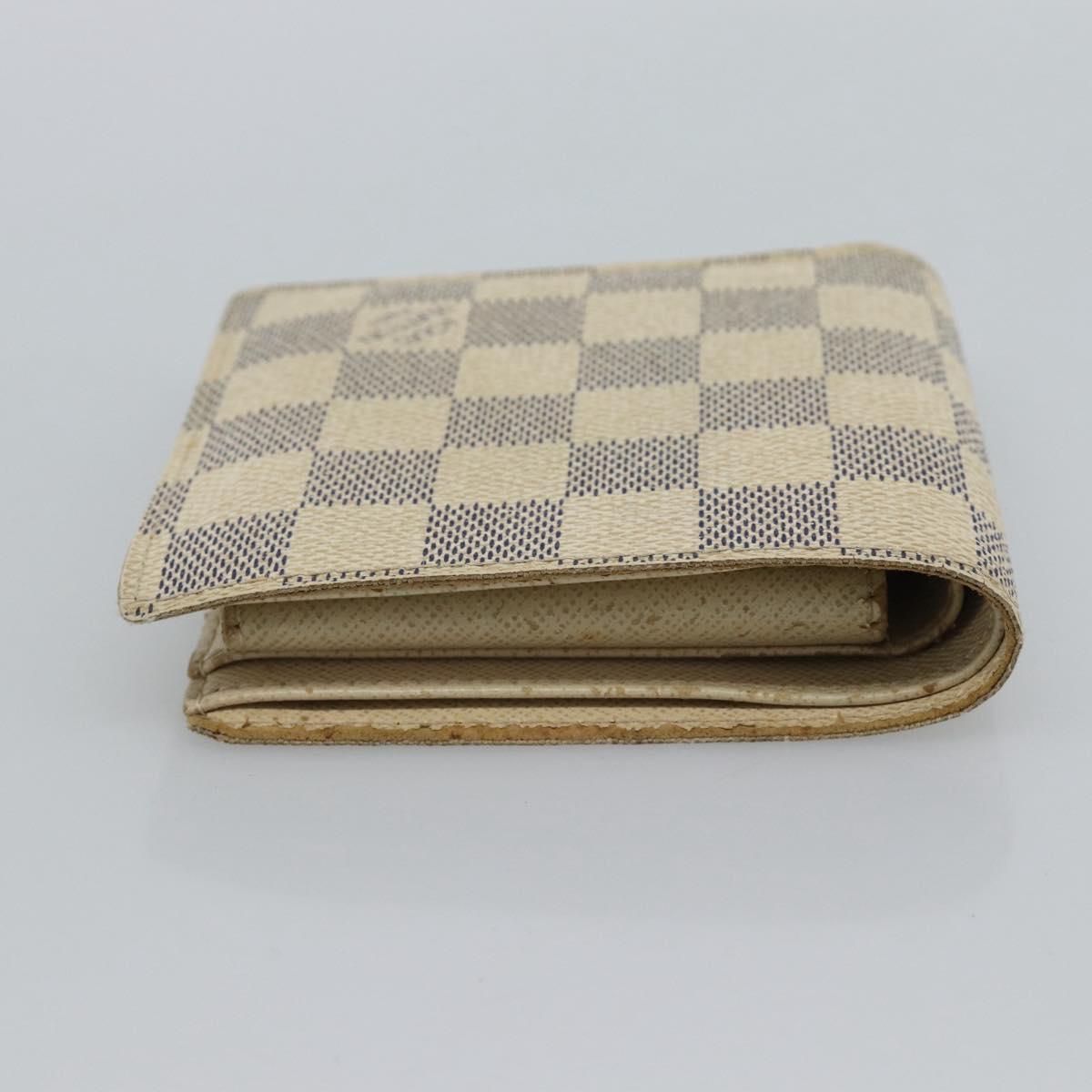 LOUIS VUITTON Damier Azur Porte Feuille Marco Bifold Wallet N60018 Auth 189638