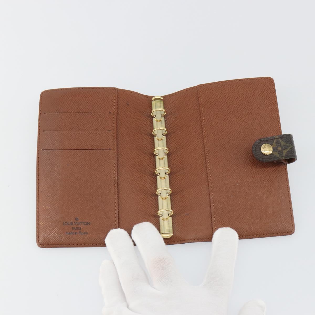 LOUIS VUITTON Monogram Agenda PM Day Planner Cover R20005 LV Auth 189642