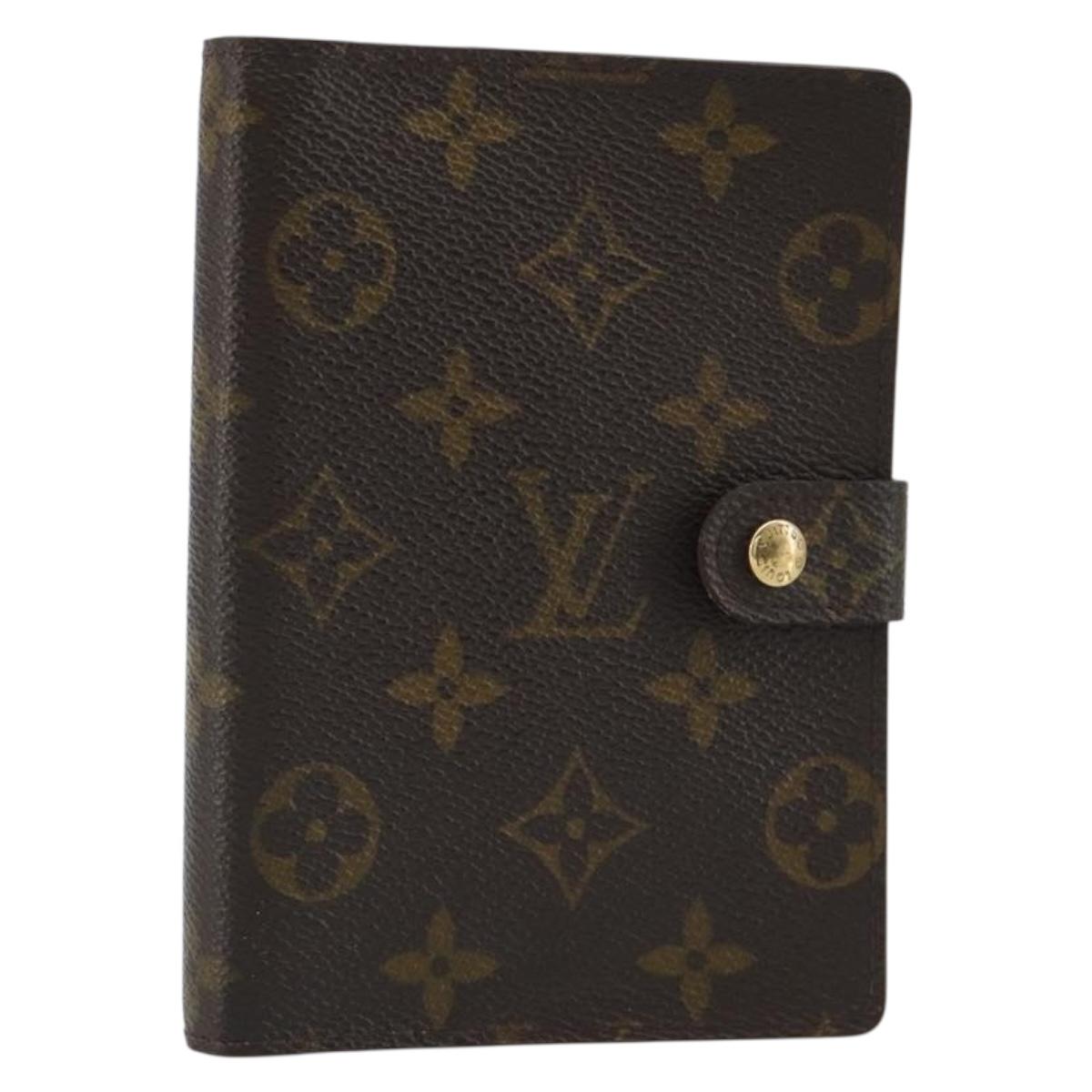 LOUIS VUITTON Monogram Agenda PM Day Planner Cover R20005 LV Auth 189642