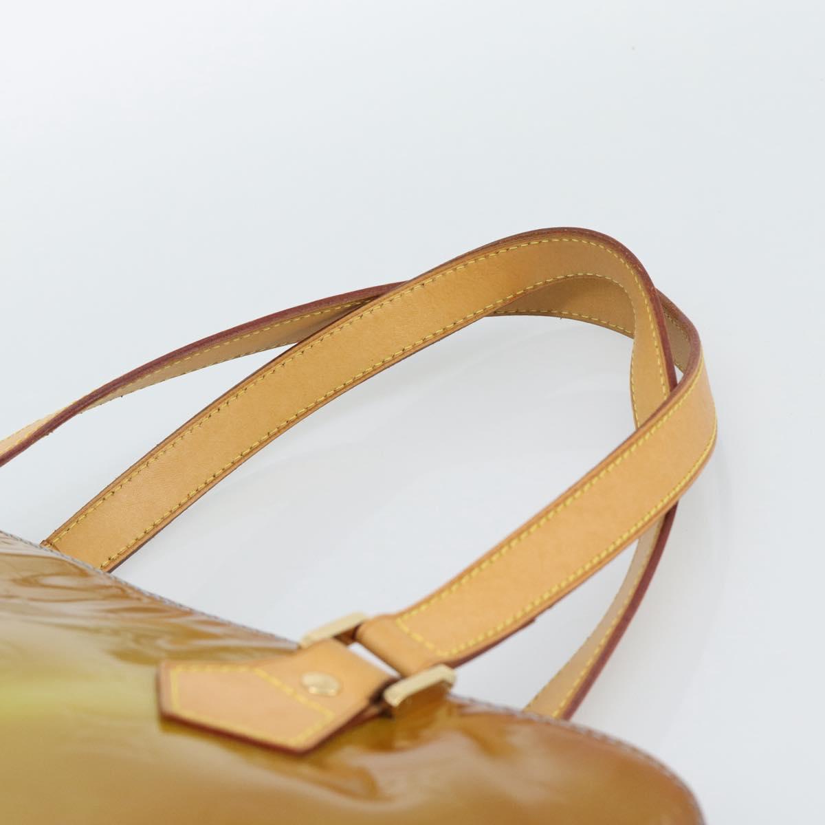 LOUIS VUITTON Monogram Vernis Houston Hand Bag Baby Blue M91005 LV Auth 189650