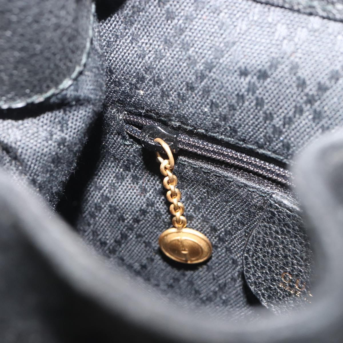 GUCCI Bamboo Backpack Suede Black Gold 003 1705 0030 Auth 189651