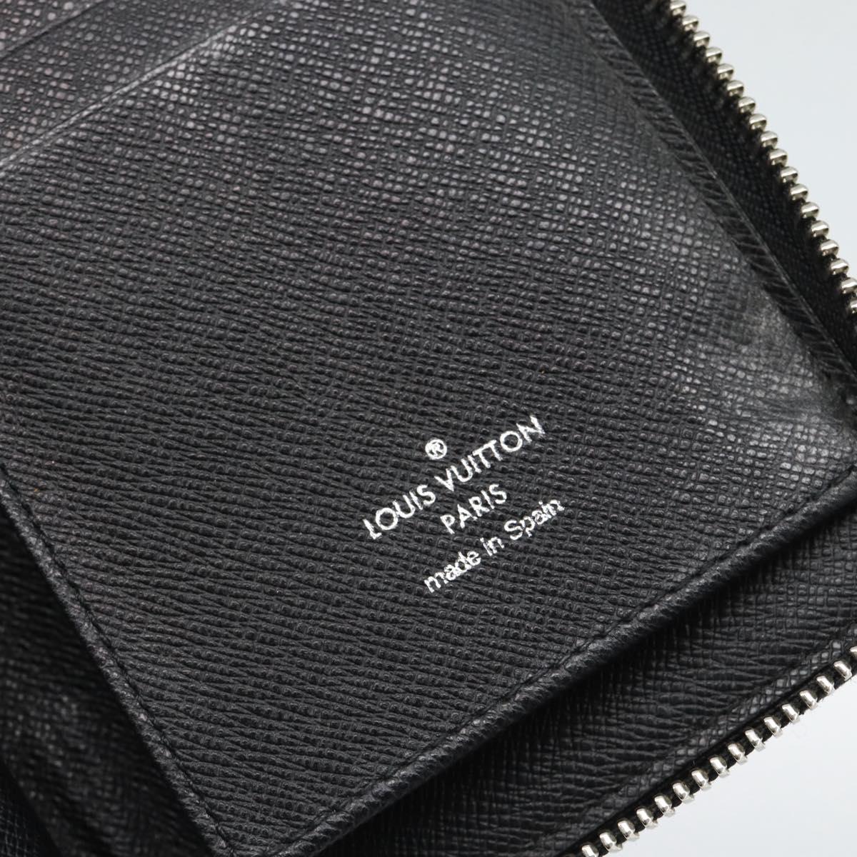 LOUIS VUITTON Damier Graphite Zippy Wallet Vertical N63095 LV Auth 189652
