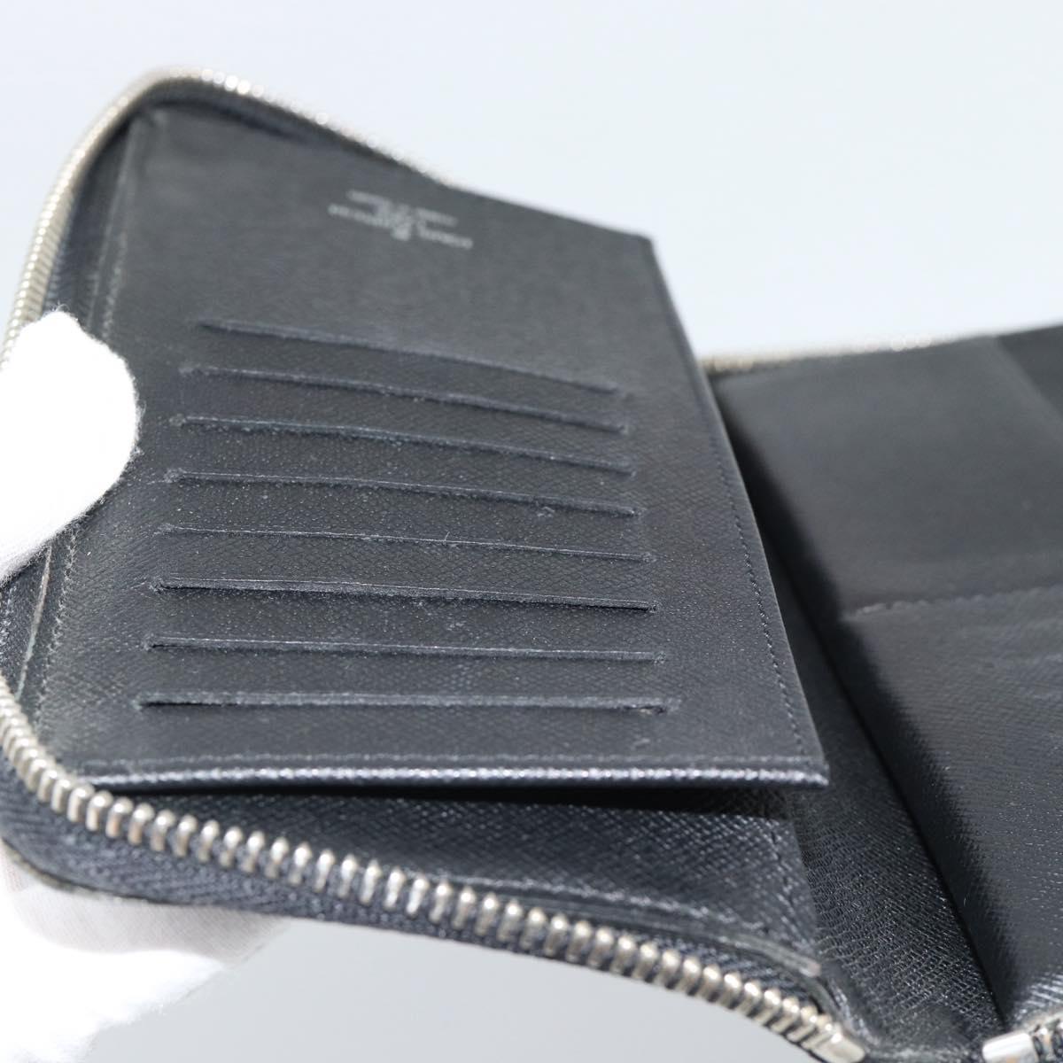 LOUIS VUITTON Damier Graphite Zippy Wallet Vertical N63095 LV Auth 189652