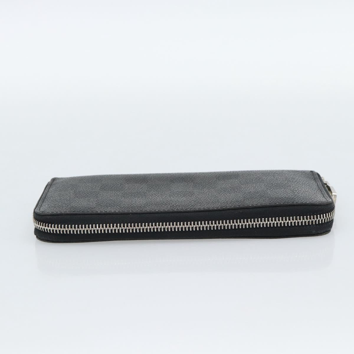 LOUIS VUITTON Damier Graphite Zippy Wallet Vertical N63095 LV Auth 189652
