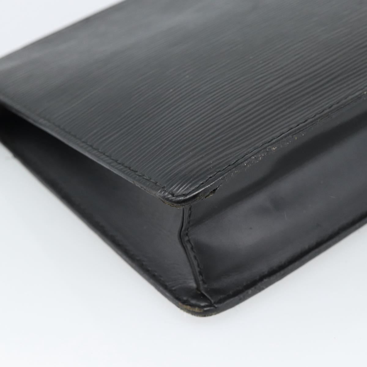 LOUIS VUITTON Epi Pochette Homme Clutch Bag Black M52522 LV Auth 189653