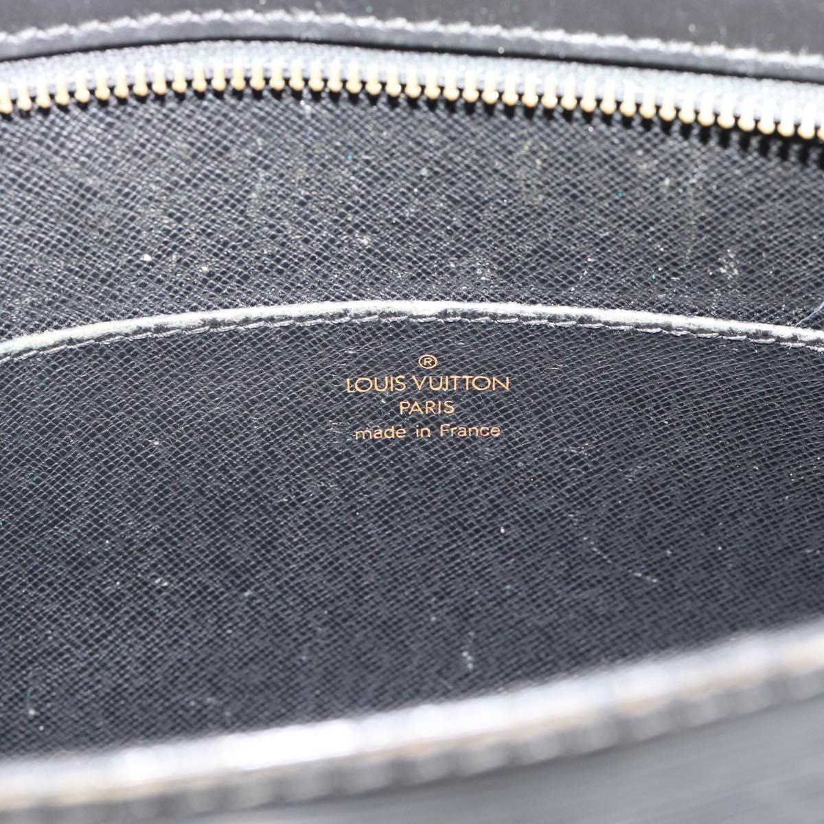 LOUIS VUITTON Epi Pochette Homme Clutch Bag Black M52522 LV Auth 189653