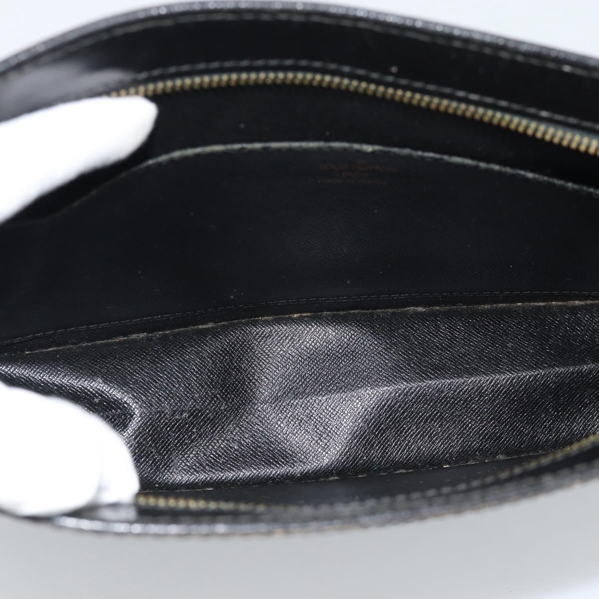 LOUIS VUITTON Epi Pochette Homme Clutch Bag Black M52522 LV Auth 189653