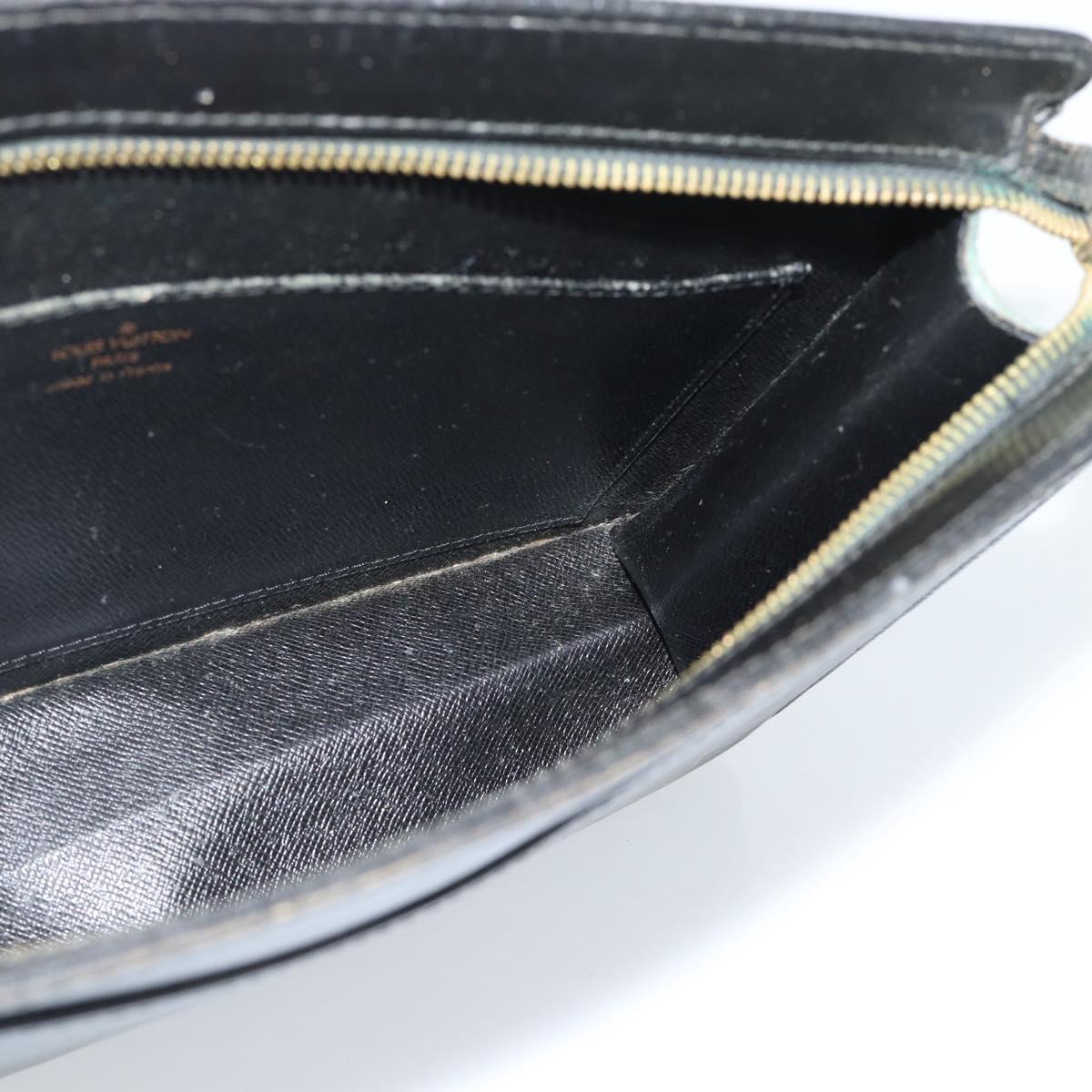 LOUIS VUITTON Epi Pochette Homme Clutch Bag Black M52522 LV Auth 189653