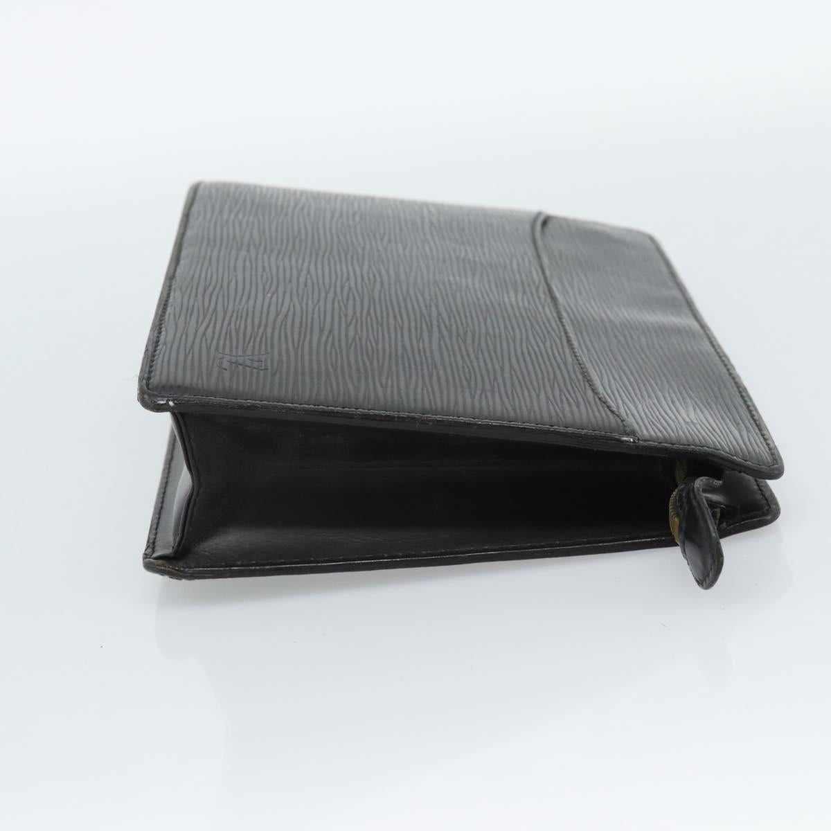LOUIS VUITTON Epi Pochette Homme Clutch Bag Black M52522 LV Auth 189653