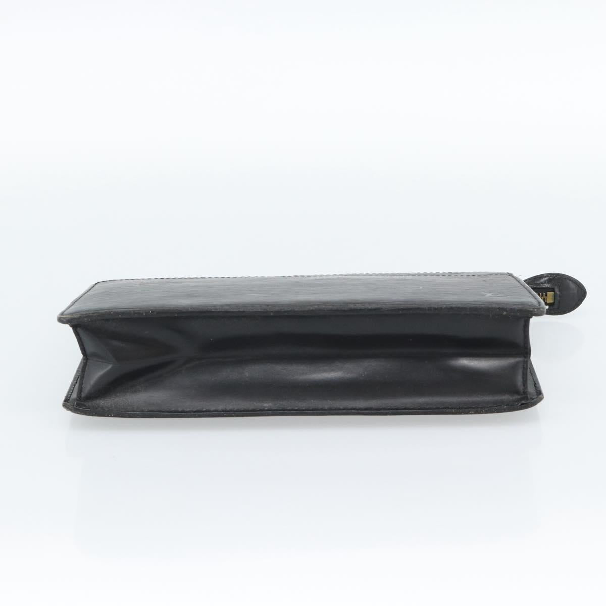 LOUIS VUITTON Epi Pochette Homme Clutch Bag Black M52522 LV Auth 189653
