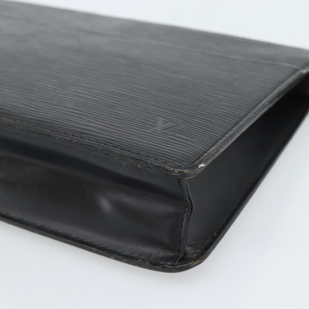 LOUIS VUITTON Epi Pochette Homme Clutch Bag Black M52522 LV Auth 189653