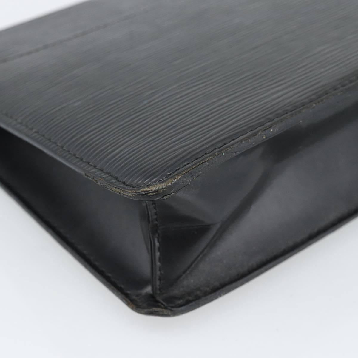 LOUIS VUITTON Epi Pochette Homme Clutch Bag Black M52522 LV Auth 189653