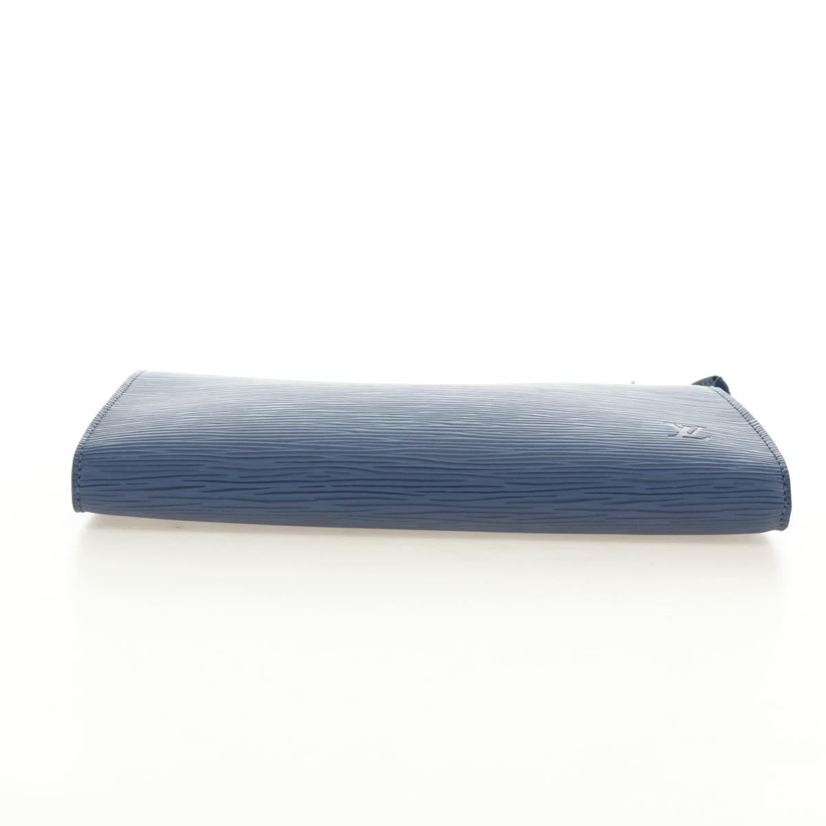 LOUIS VUITTON Epi Pochette Accessoires Pouch Blue M52945 LV Auth 189654V