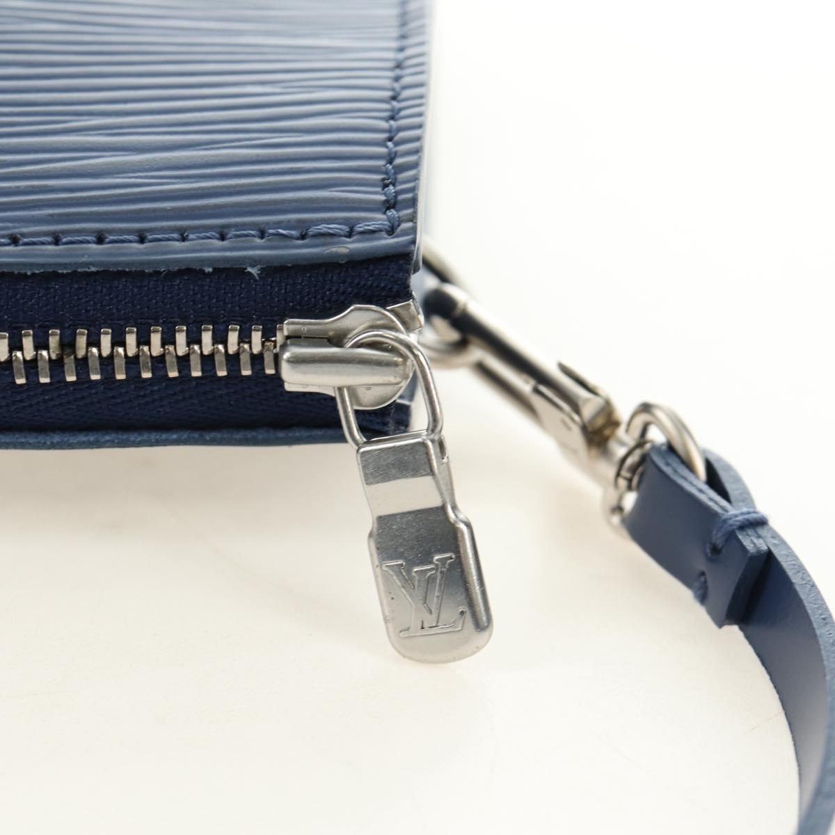LOUIS VUITTON Epi Pochette Accessoires Pouch Blue M52945 LV Auth 189654V