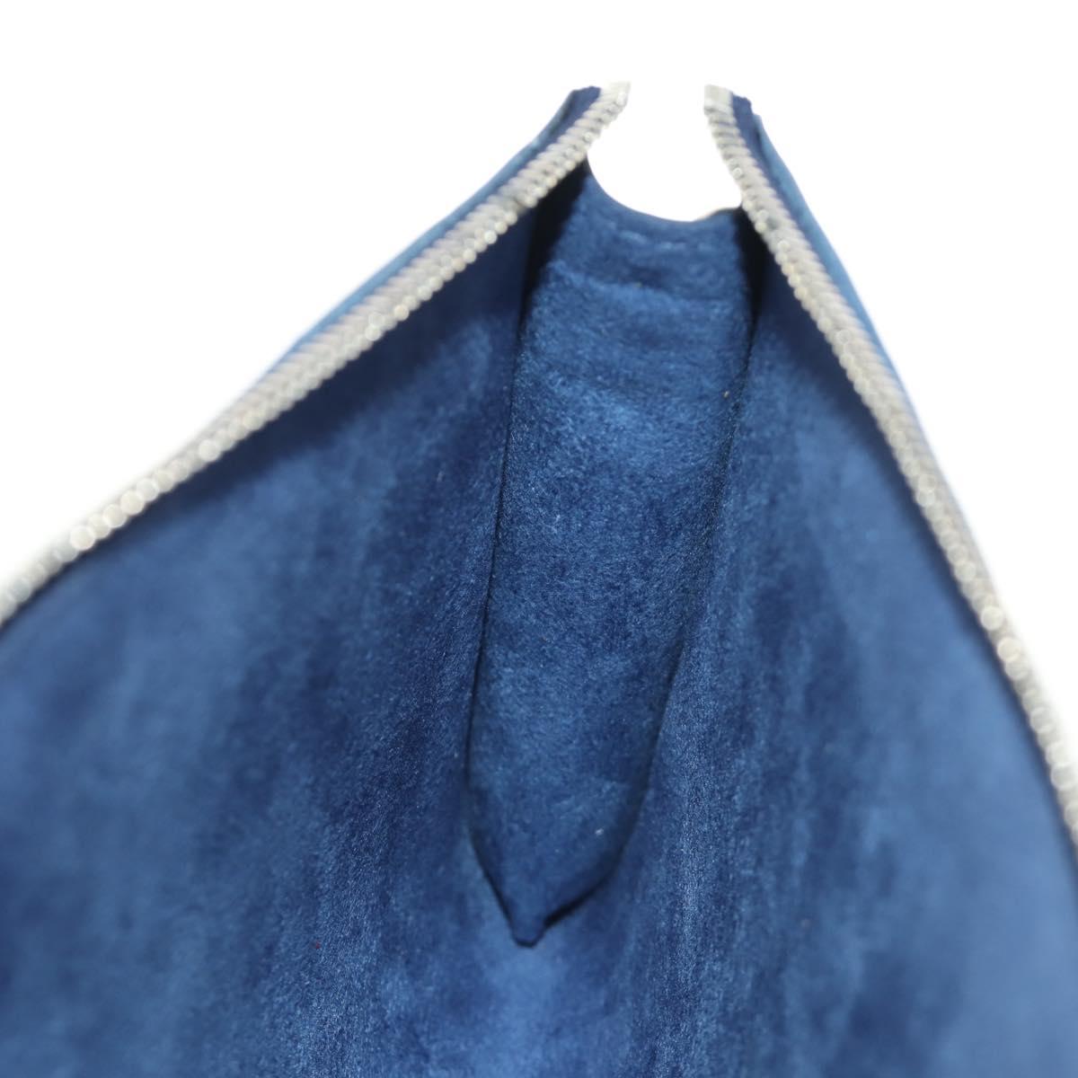 LOUIS VUITTON Epi Pochette Accessoires Pouch Blue M52945 LV Auth 189654V