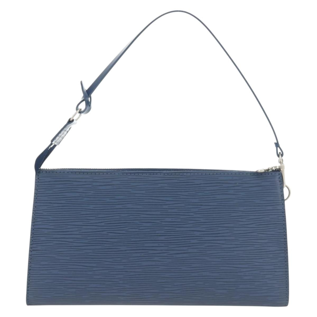 LOUIS VUITTON Epi Pochette Accessoires Pouch Blue M52945 LV Auth 189654V