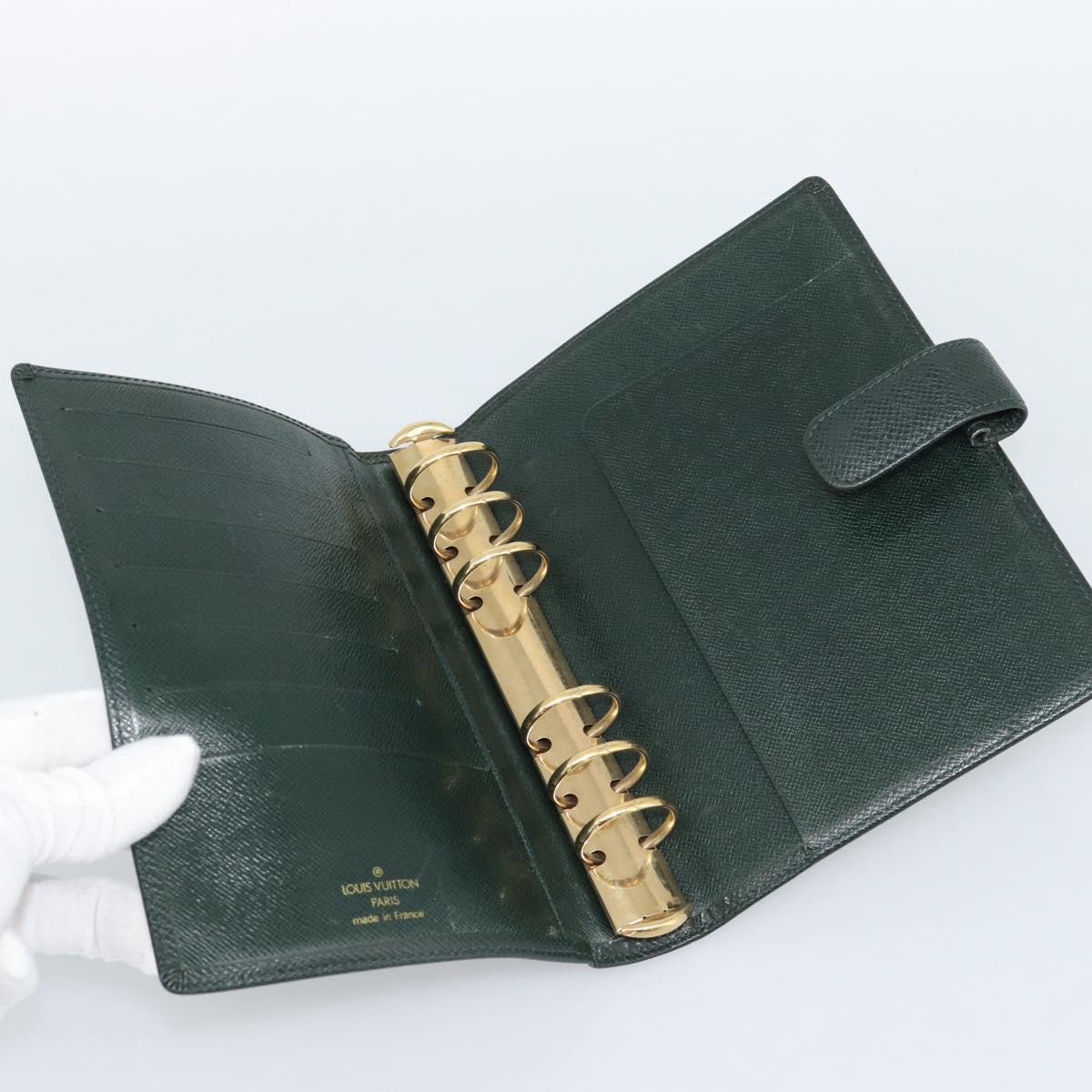 LOUIS VUITTON Taiga Agenda MM Day Planner Cover Epicea R20403 LV Auth 189655