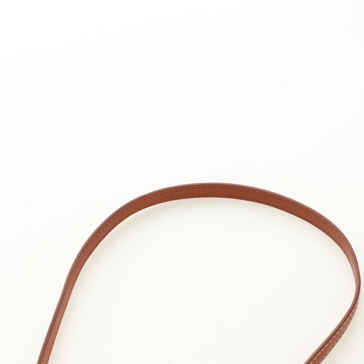 CELINE Shoulder Bag Rattan Ivory Gold Auth 189672M