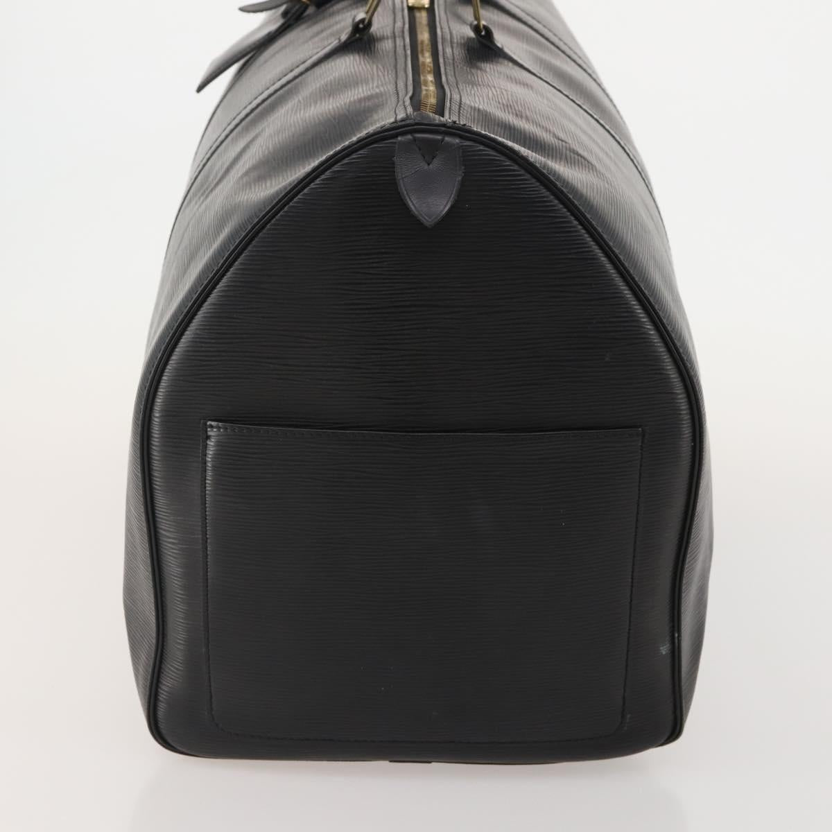 LOUIS VUITTON Epi Keepall 60 Boston Bag Black M42942 LV Auth 189674