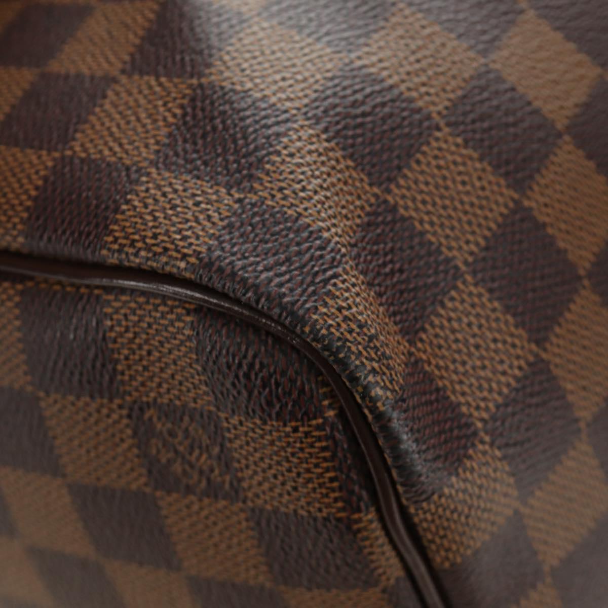 LOUIS VUITTON Damier Ebene Keepall 50 Boston Bag N41427 LV Auth 189675V