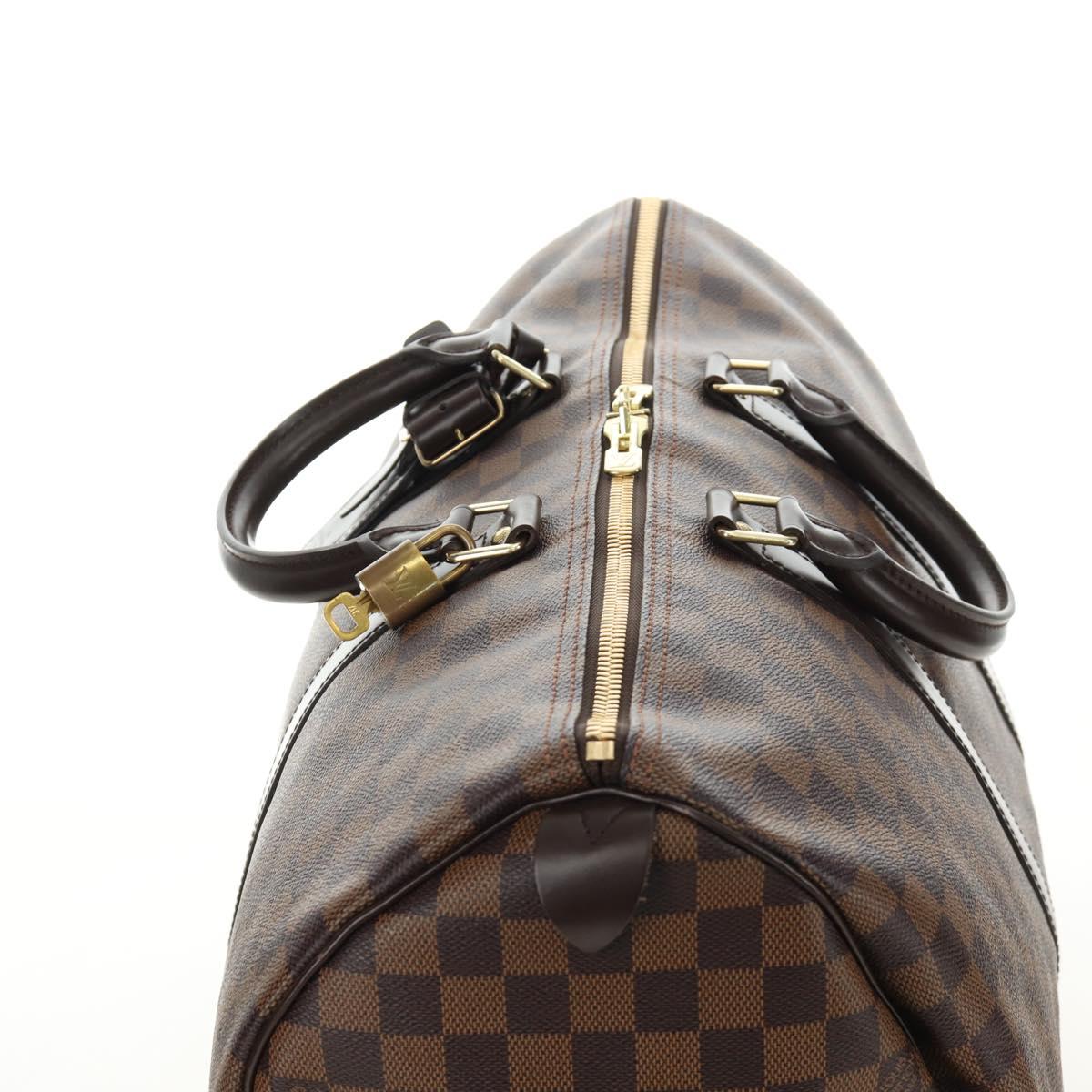 LOUIS VUITTON Damier Ebene Keepall 50 Boston Bag N41427 LV Auth 189675V