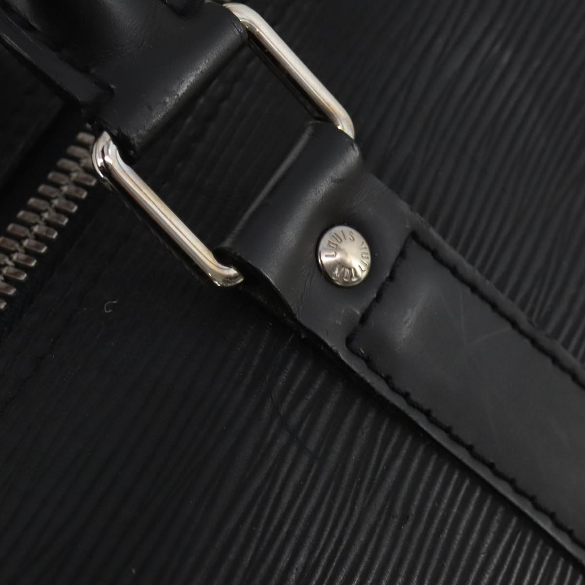 LOUIS VUITTON Epi Keepall 45 Boston Bag Black M42972 LV Auth 189677