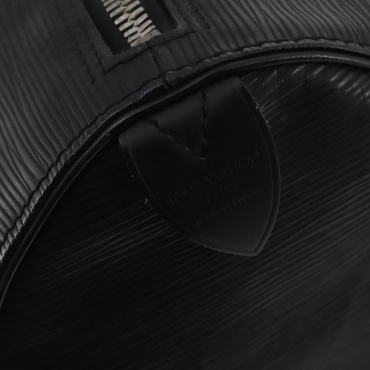 LOUIS VUITTON Epi Keepall 45 Boston Bag Black M42972 LV Auth 189677