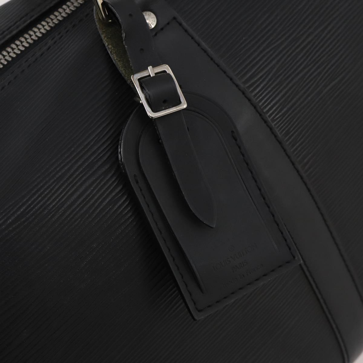 LOUIS VUITTON Epi Keepall 45 Boston Bag Black M42972 LV Auth 189677