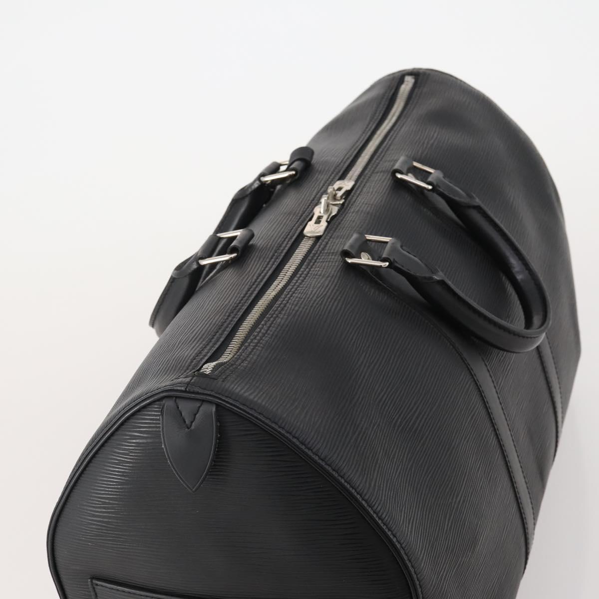 LOUIS VUITTON Epi Keepall 45 Boston Bag Black M42972 LV Auth 189677