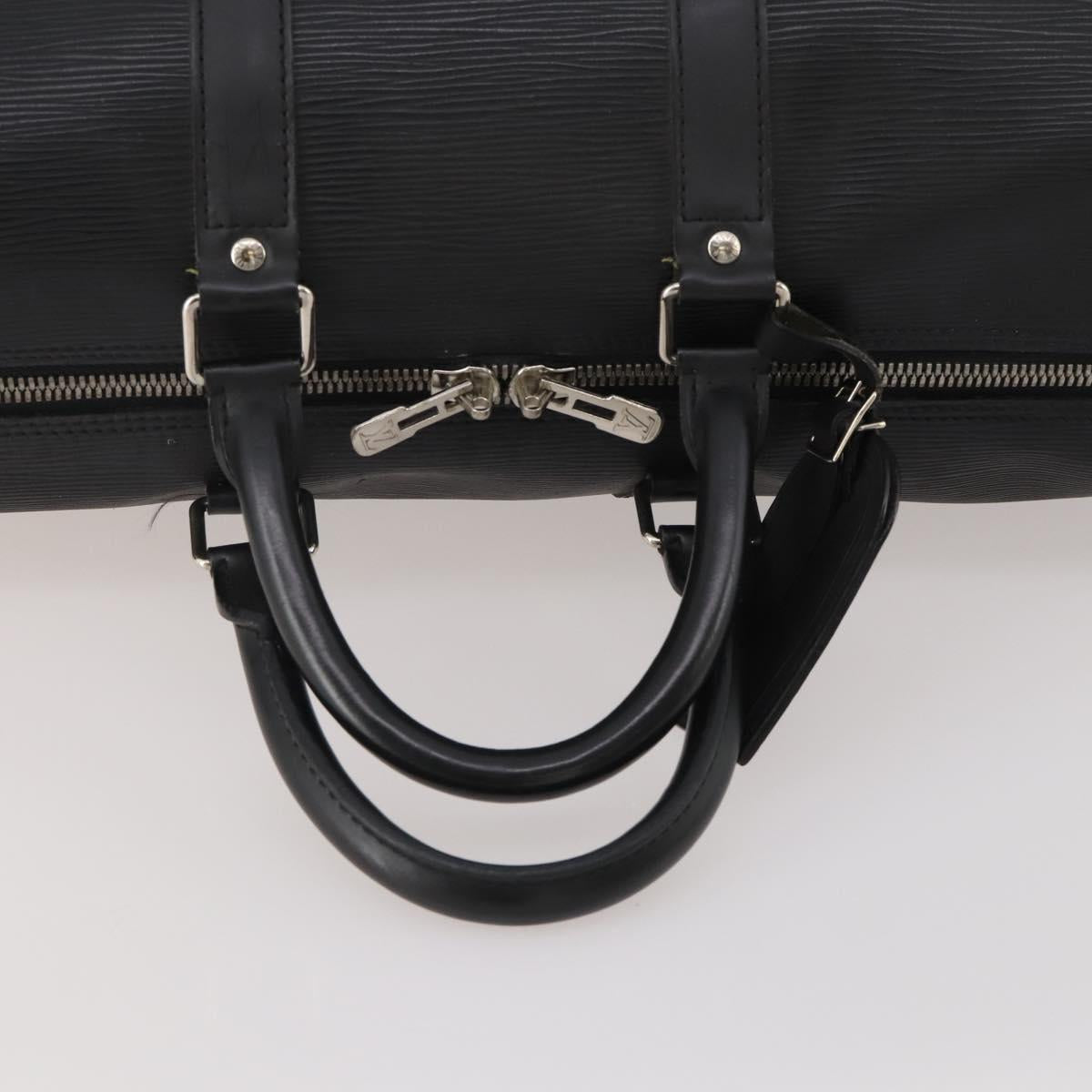 LOUIS VUITTON Epi Keepall 45 Boston Bag Black M42972 LV Auth 189677