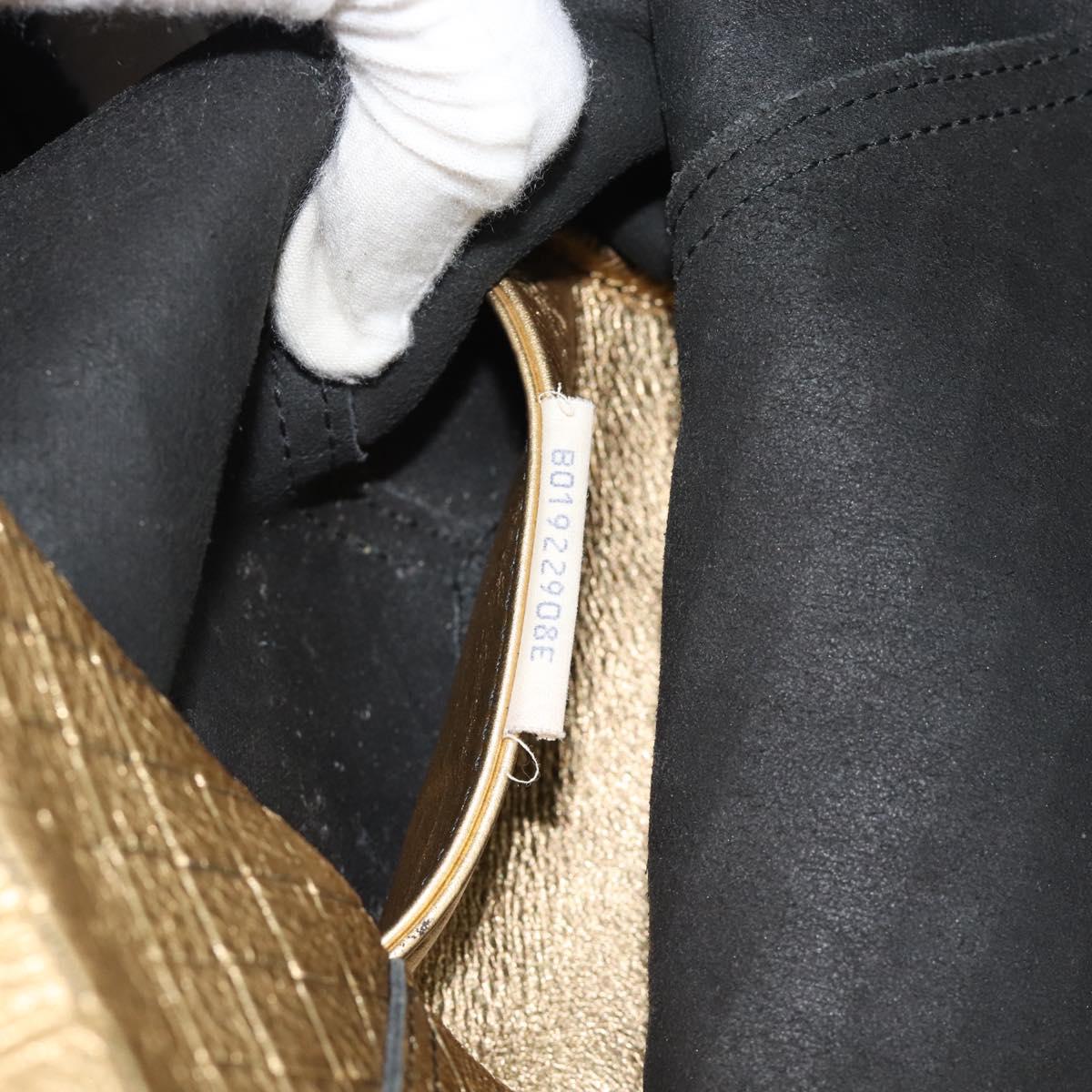 BOTTEGA VENETA INTRECCIATO Tote Bag Leather Gold Auth 189680A