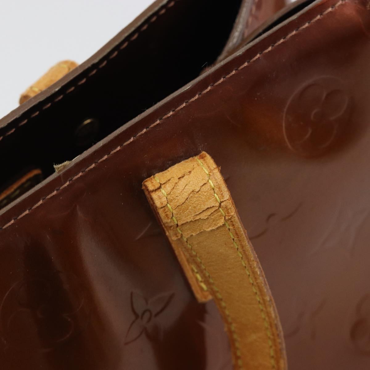 LOUIS VUITTON Monogram Vernis Reade PM Hand Bag Bronze M91146 LV Auth 189683