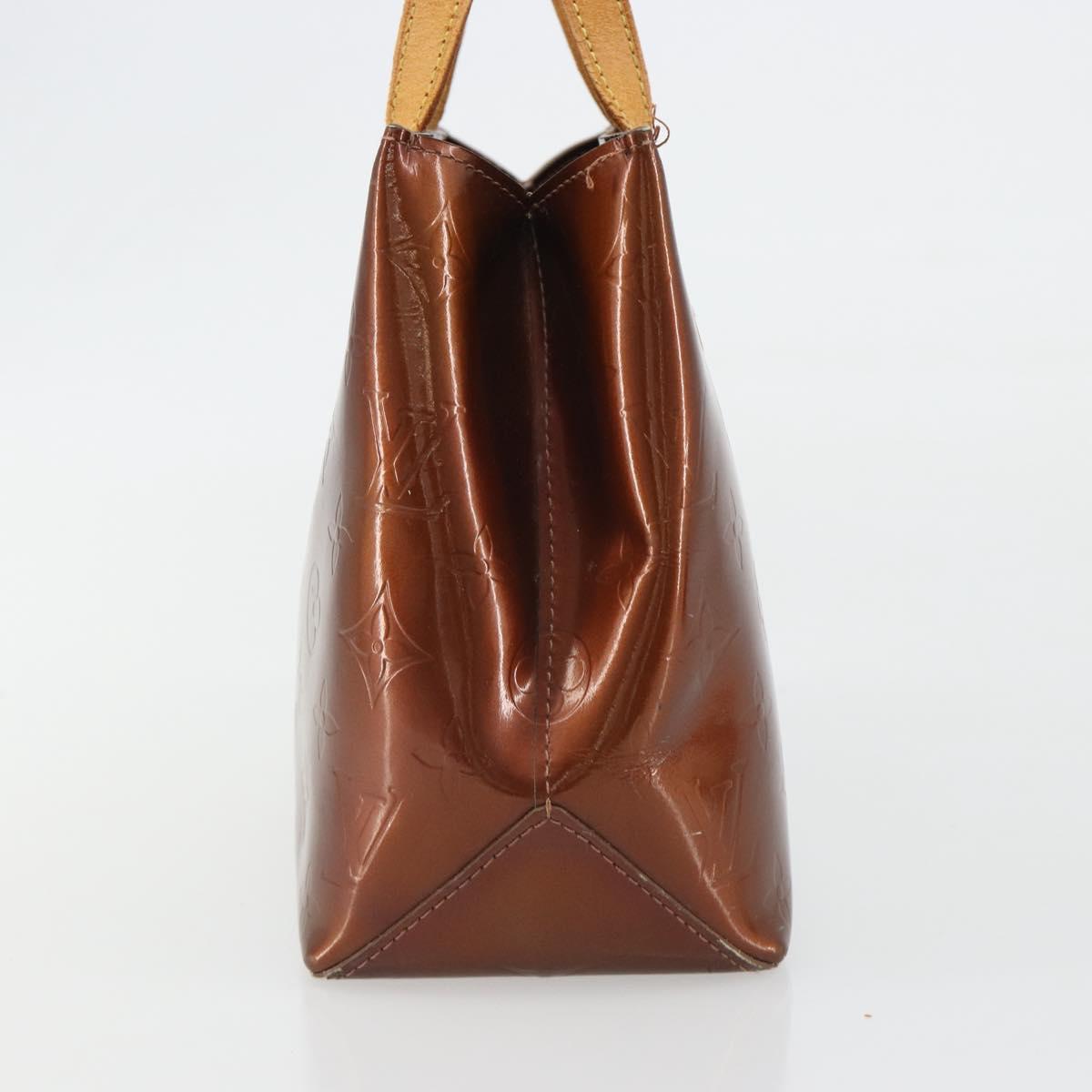 LOUIS VUITTON Monogram Vernis Reade PM Hand Bag Bronze M91146 LV Auth 189683