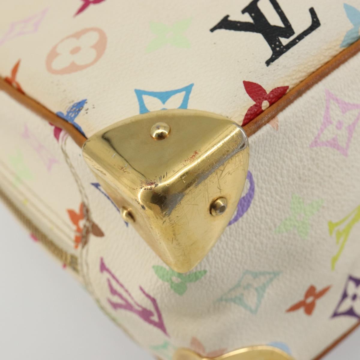 LOUIS VUITTON Monogram Multicolor Trouville Hand Bag White M92663 LV Auth 189689