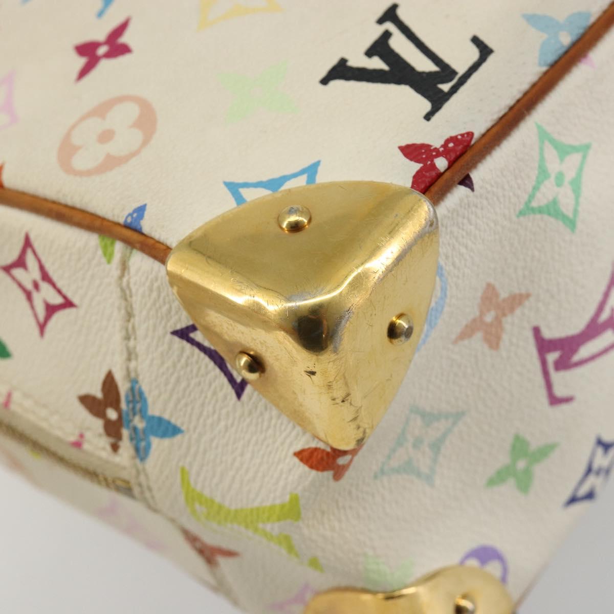 LOUIS VUITTON Monogram Multicolor Trouville Hand Bag White M92663 LV Auth 189689