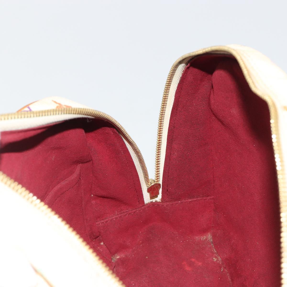 LOUIS VUITTON Monogram Multicolor Trouville Hand Bag White M92663 LV Auth 189689
