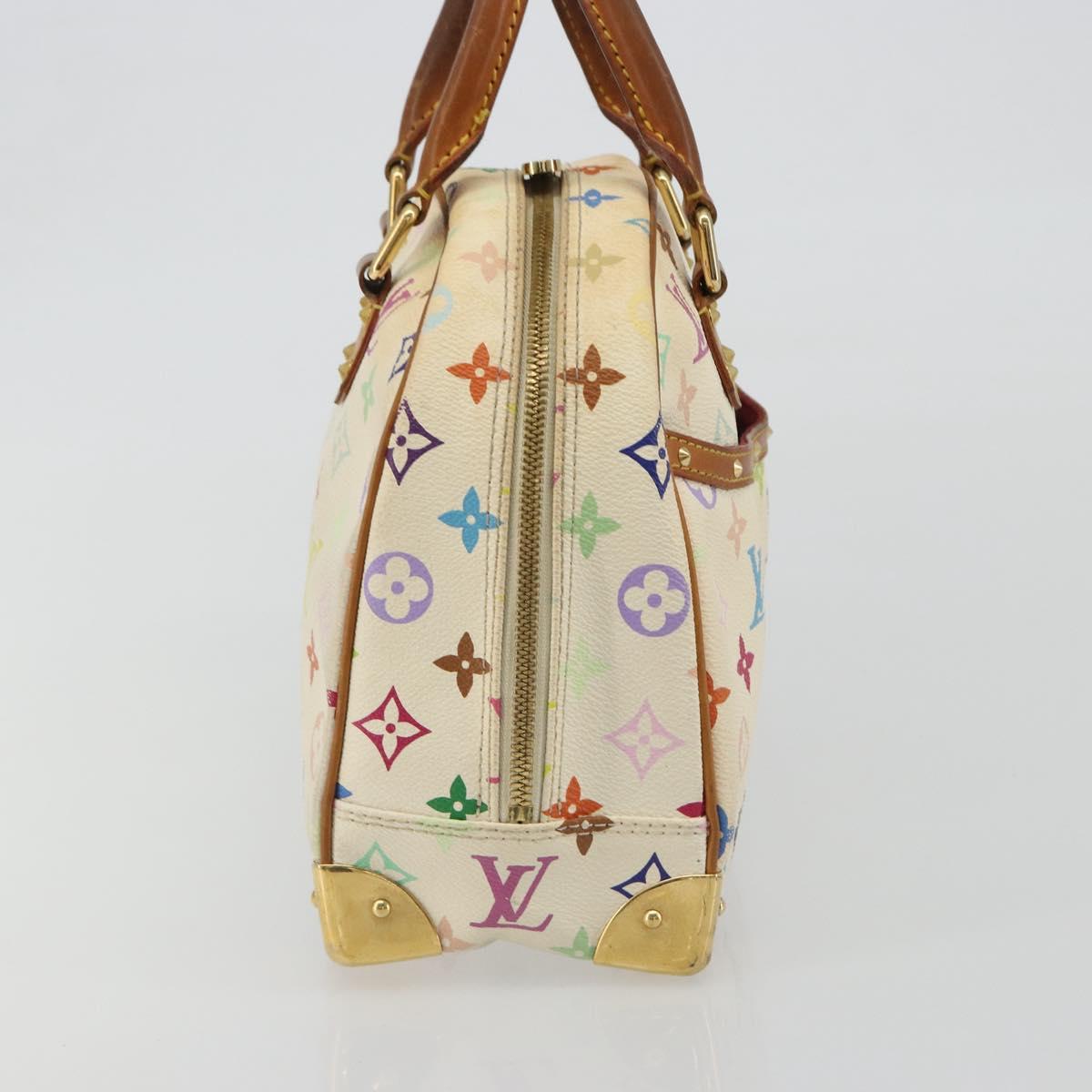 LOUIS VUITTON Monogram Multicolor Trouville Hand Bag White M92663 LV Auth 189689