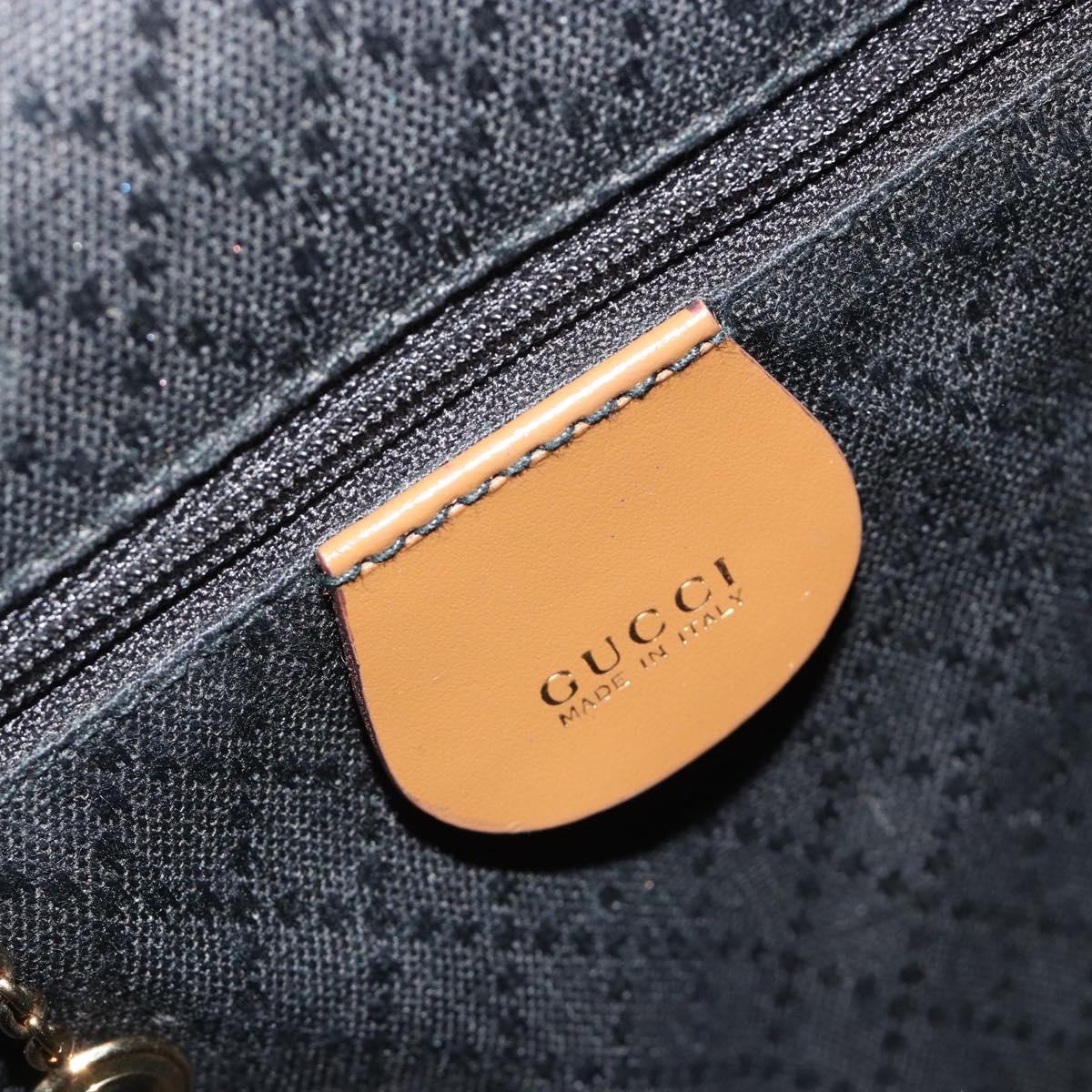 GUCCI Bamboo Backpack Patent Leather Bronze Gold 003 1705 0030 Auth 189694