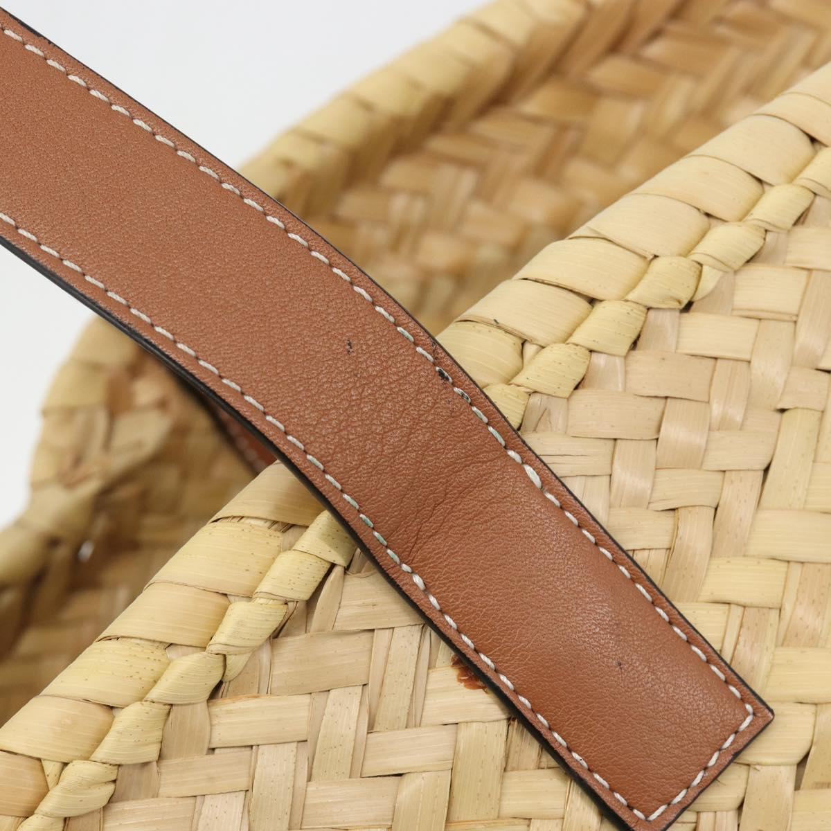 LOEWE Tote Bag Raffia Beige Auth 189709A