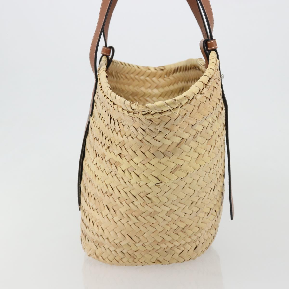 LOEWE Tote Bag Raffia Beige Auth 189709A