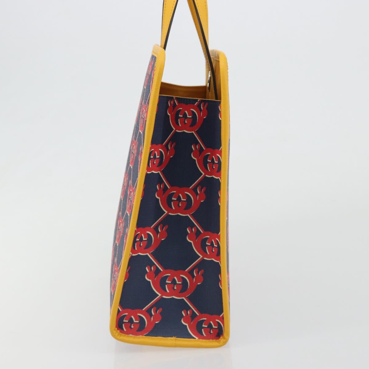 GUCCI GG Supreme Children's Hand Bag PVC Navy 605614 Auth 189710M