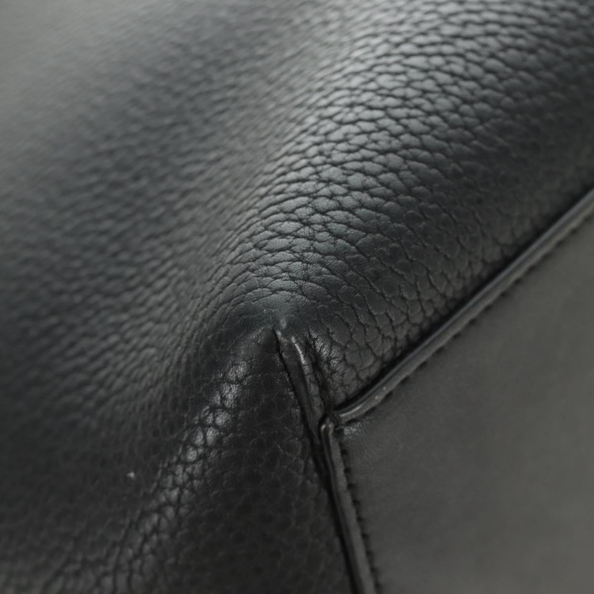 LOEWE Tote Bag Leather Black Auth 189712SV